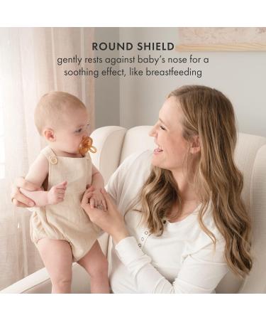 Natursutten 12 Months+ Natural Rubber Pacifier - Eco-Friendly BPA-Free Round Design - Made in Italy - 2 Pack - Buy Online on GoSupps.com