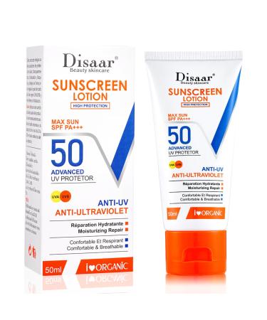 Face Sunscreen SPF 50 Daily Moisturizing Sunscreen Sunscreen For Sensitive Skin and Acne Prone Skin