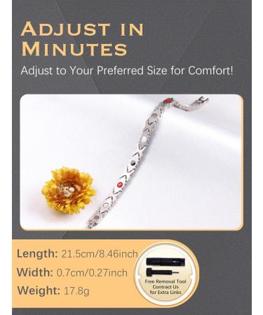 Jeracol Magnetic Hard Band Women - Ultra-High Titan Steel Magnetic Bracelet Gift | Stylish Silver & Gold Jewelry - Buy Online on GoSupps.com