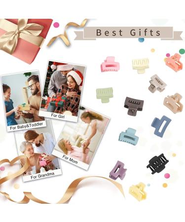 12 Pcs Small Hair Claw Clips for Women Girls - Matte Rectangle Nonslip Clamps for Thin/Thick Hair - 0.9 Inch Mini Cute Hair Jaw Clips - Morandi Colors - Gift Box Included - Buy Online on GoSupps.com