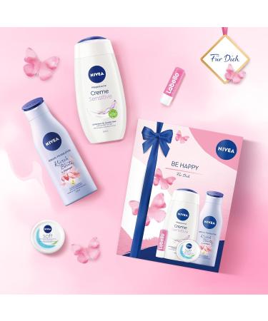 Nivea Be Happy Gift Set - Pampering Beauty Set with Shower Gel Body Lotion & Moisturizing Care Products | International Shipping - Buy Online on GoSupps.com