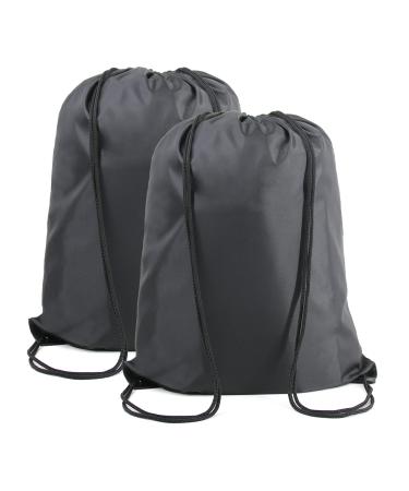 BeeGreen 22.4" L x 18.1" W Black Drawstring Backpack Bags Bulk X-Large Sports Cinch Sack Gym String Bags Machine Washable Black 2