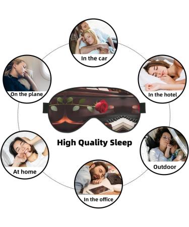 Red Rose Piano Print Eye Mask - Ultra-Soft Light-Blocking for Comfort & Restful Sleep | International Shipping - Buy Online on GoSupps.com