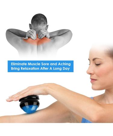 ZONGS Manual Back Roller Massager for Sore Muscle & Joint Pain Relief - Self Massage Therapy Tool for Full Body Relaxation - Blue - Buy Online on GoSupps.com