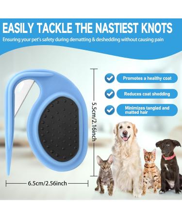 2-Piece Cat Hair Remover & Knot Comb Set | Pet Massage Tool for Long-Haired Cats & Dogs | Demanding Knife for Grooming - Buy Online on GoSupps.com