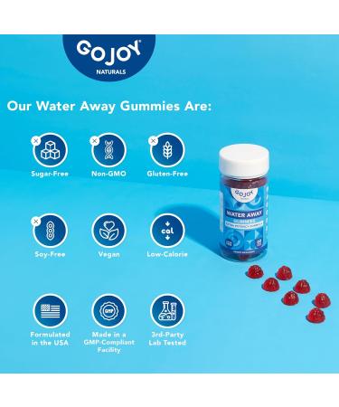 Water Away Gummies - Natural Diuretic for Men & Women | Reduce Water Retention & Bloat - Buy Online on GoSupps.com