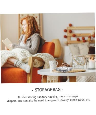Exceart 2PC Feminine Pad Holder - Portable Sanitary Napkin Storage Bags for Women | Cotton Cloth Towel Organizer - Buy Online on GoSupps.com