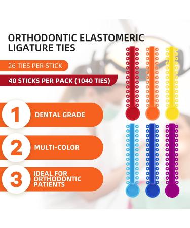 Orthodontic Ligature Ties Braces Color Bands 1040 PCS | Annhua Dental Elastomeric O-Rings Rubber Bands for Braces | Multicolor Brackets - Buy Online on GoSupps.com
