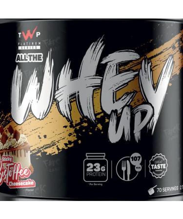 TWP Nutrition Platinum Series All The Whey Up Protein Powder Shake 23g Whey Protein Low Fat Low Carbs 2.1kg/900g & 70/30 Servings Vegetarian Friendly (2.1kg Sticky Bistoffee Cheesecake) Sticky Bistoffee Cheesecake 2.1kg - Buy Online on GoSupps.com