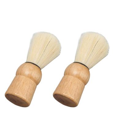 Razor brush with wooden handles and soft synthetic bristles comfortable shave portable for men in the beauty salon and for home use