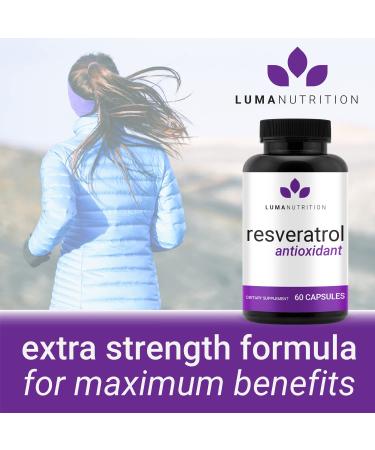 High Purity Resveratrol Capsules - 98% Trans-Resveratrol - 60 Capsules - Buy Online on GoSupps.com