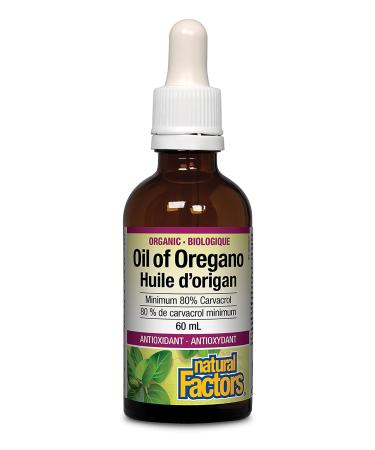 Natural Factors, Certified Organic Oil of Oregano for Powerful Immune Support, 2 Fl Oz (Pack of 1)