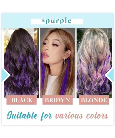 Runature Purple I-Tip Hair Extensions - 25 Strands 45cm Real Hair Hot Pink Keratin Bonding - 18 Inch 25g - Buy Online on GoSupps.com