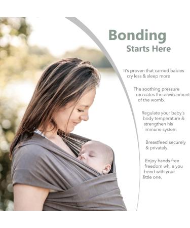 Pocket Wrap by Trekki - Cotton Baby Sling Carrier for Newborn to Toddler - Grey - Buy Online on GoSupps.com