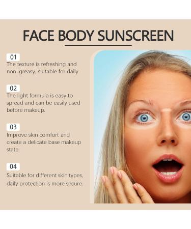 blmcoos Sebaceous Sun Protection SPF 50 Non Nano Zinc Oxide Natural Face and Body Sunscreen Waterproof Non-Greasy Outdoor Beach Sun Protection (4) - Buy Online on GoSupps.com