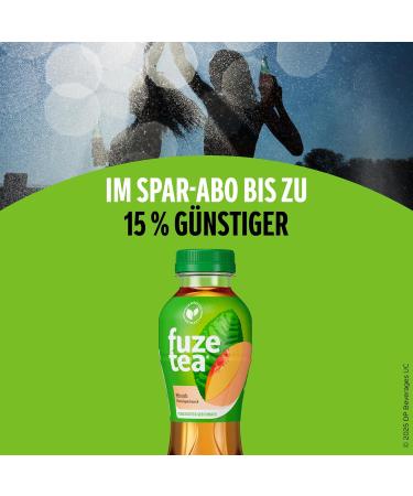 Buy Fuze Tea Black Tea Peach - Organic Fusion of Black Tea & Fruity Peach - Refreshing Beverage in One-Way Bottles (12 x 400 ml) - International Shipping Available - Buy Online on GoSupps.com