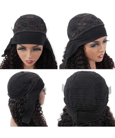 22 Inch Deep Wave Headband Wig | Brazilian Virgin Human Hair | Glueless Machine Made Non Lace Front Wig | 150% Density for Black Women - Buy Online on GoSupps.com