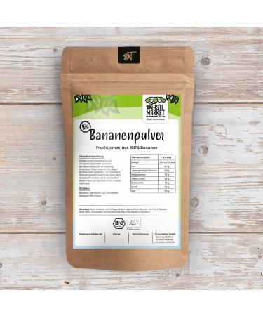  TASTE Guter Geschmack 1 kg of organic banana powder - fruit powder - dried and ground - 100% bananas - natural - without additives - Taste Market - Buy Online on GoSupps.com