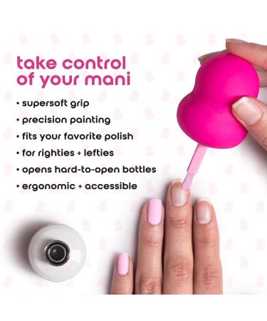 Universal Nail Polish Grip for Precision Painting | DIY Manicures & Nail Art - Easy Use for Right & Left Handed - 4 Colors (Fuchsia - Buy Online on GoSupps.com