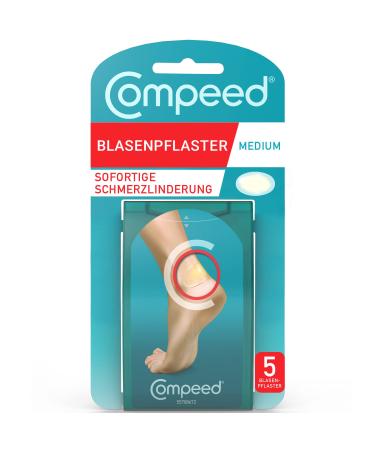 Compeed Blister Plaster Medium Hydrocolloid plasters against blisters on the heels pack of 5 5 pack oyster 5 - Buy Online on GoSupps.com