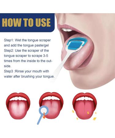 Buy 2-Piece Tongue Scraping Brush & Cleaning Gel Set for Bad Breath - Freshen Your Breath | International Shipping - Buy Online on GoSupps.com