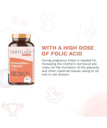 Organic Children's Vitamins for Women | Folic Acid Inositol Q10 B12 & 9 Minerals - 60 Vegetarian Capsules for Fertility & Pregnancy - Buy Online on GoSupps.com