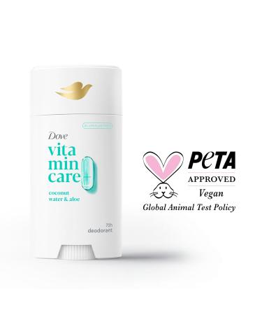 Dove VitaminCare+ Aluminum Free Deodorant Stick Coconut Water & Aloe for 72H Odor Protection Breathable Deodorant for Women 2.6 oz Coconut water + Aloe 2.6 Ounce (Pack of 1) - Buy Online on GoSupps.com