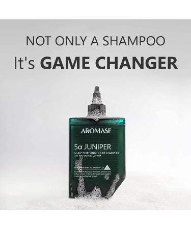 AROMASE 5a Juniper Scalp Purifying Liquid Shampoo - Award Winning Exfoliator for Dandruff, Psoriasis, Dermatitis - 9.1 Fl Oz - Ideal for Dry, Sensitive, and Oily Hair - Buy Online on GoSupps.com