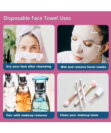 BILEEVO Disposable Face Towels L - 100% Cotton - 36 Count - Multi-Use Clean Towels for Face Washing, Makeup Removal, Travel - Facial Cleansing Cloths - Buy Online on GoSupps.com