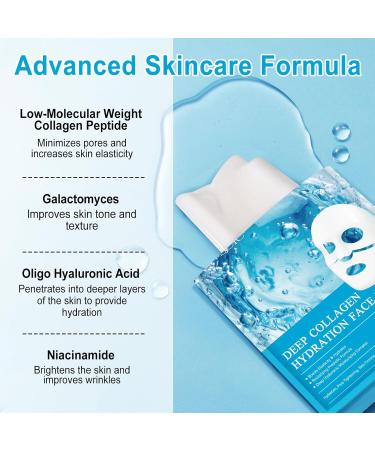 Masque Collagene Visage Korean Masque Visage Bio-Collagen Real Deep Masque Cor en Collagene Hydratant et Raffermissant Anti-Rides et Liftant Cr er une Peau Rebondie Adapt Tous Types de Peau - Buy Online on GoSupps.com
