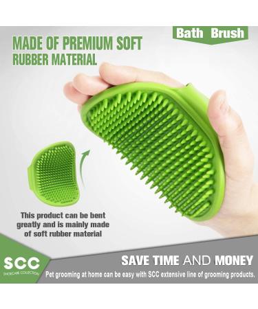 Pet Dog Grooming Brush - Dog Bath Brush - Cat Grooming Brush - Dog Washing Brush - Rubber Dog Brush - Dog Hair Brush - Dog Shedding Brush - Pet Shampoo Brush-Massage Rubber Comb with Adjustable Ring (green) - Buy Online on GoSupps.com