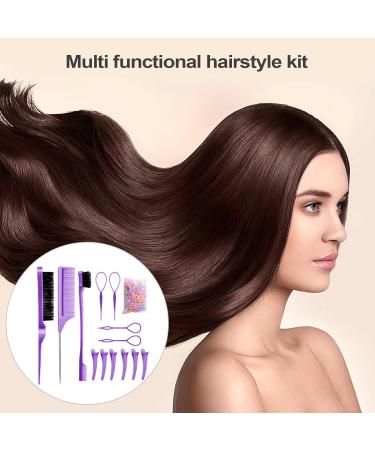 Whnbuij Styling comb buildup brush detangling combs and portable teasing barbell division braiding tools for styling travel daily use lilac - Buy Online on GoSupps.com