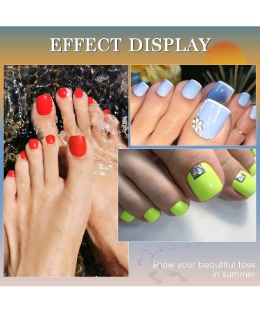 Ranrose Clear False Toenail Tips - 120Pcs Full Cover Soft Gel Matte Fake Toenail Tips - Short Square ToeNail Tips - Salon Quality Press On Toenails - 12 Sizes - Buy Online on GoSupps.com