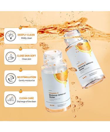 300ml Vitamin C Cleansing Water For Makeup Remover Makeup Remover with VC to Dissolve Oil and Make-Up in an Instant Vitamin C Face Wash Mascara Remover Gentle Skin Cleanser for Face Eyes and Lips - Buy Online on GoSupps.com