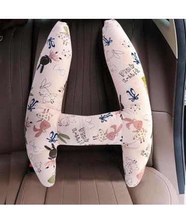 NICEYEA H-Shaped Car Seat Head Support Pillow for Kids & Adults - Pink - Buy Online on GoSupps.com