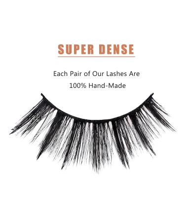 Buy 3D Natural Thick Long Artificial Eyelashes - 15 Pairs Handmade Eyelash Extensions for Makeup & Cosplay - Buy Online on GoSupps.com