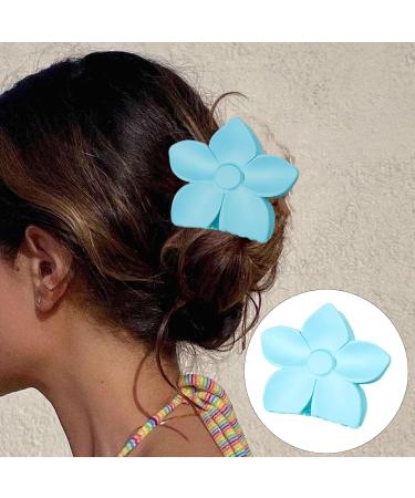Elegant Hair Accessories Hair Grip Flower Shape Hair Claw Cross Teeth Anti-slip Design Hair Clip Strong Grip Back Head Hair Accessories Blue - Buy Online on GoSupps.com
