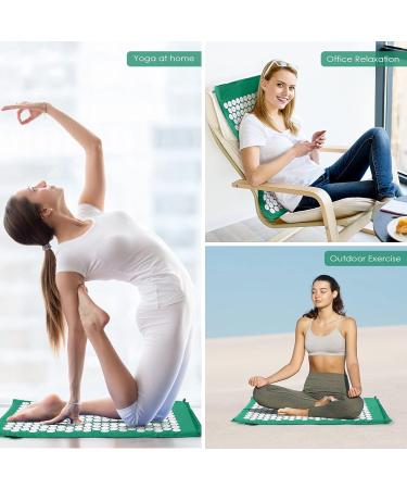 Acupressure Set - Magnetic Therapy Mat & Pillows for Neck & Back Pain Relief | Ideal Massage Solution with Carrying Bag for Men & Women - Buy Online on GoSupps.com