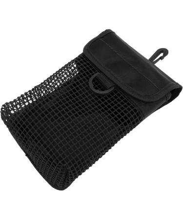 Diving Mesh Gear Bag - Portable Scuba Bag with Hang Buckle | Underwater Mesh Pouch in Black - Buy Online on GoSupps.com