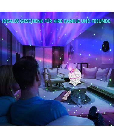 LED Starry Sky Projector - Galaxy Planetarium Night Light with Bluetooth Speakers Remote Control Aurora Effects & White Noise for Kids & Adults - Buy Online on GoSupps.com