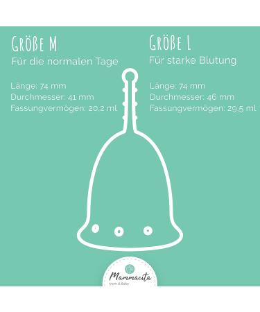 Mammacita Menstrual Cup L - Soft Silicone for Regular & Strong Periods | Eco-Friendly Washable Alternative to Tampons - 1 Pack - Buy Online on GoSupps.com
