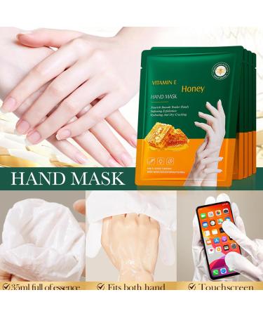 Lot de 6 paires de masques pour les mains et les pieds au miel soin intensif de la peau s che et craquel e effet exfoliant doux en cas de s cheresse et de rugosit 6 paires de masques pour les - Buy Online on GoSupps.com