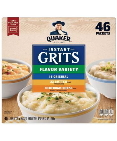 Quaker Quaker Instant Grits Variety Flavour 46 Sachets 1.25 kg