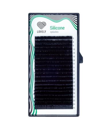 Lovely Silicone Single Eyelashes for Extensions - Black | C D L M Bend | 0.10mm Thickness 12mm Length - 16 Rows - Buy Online on GoSupps.com