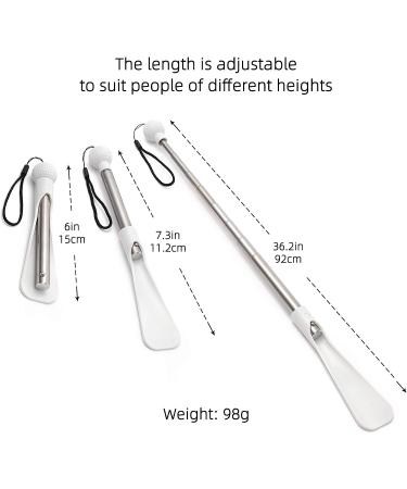 Long Handle Foldable Shoe Horn 36.2 inches - Ideal for Seniors, Pregnant Women, and Back Pain Relief - Buy Online on GoSupps.com