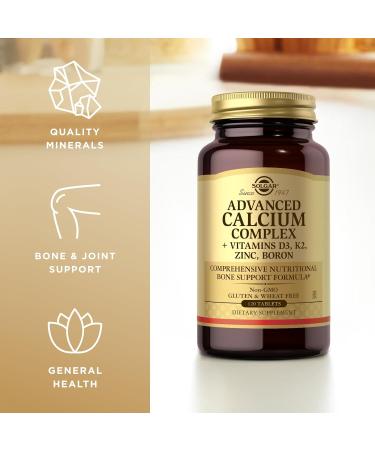 Solgar Advanced Calcium Complex with Vitamins D3  K2  and Zinc - 240 Capsules (2 Pack) - Buy Online on GoSupps.com