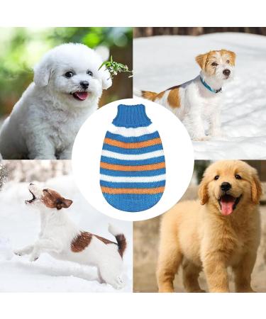 Warm Knitted Dog Sweater for Small Dogs - Cozy Roll Collar Winter Clothing | Soft Dog Clothes for Small & Medium Dogs & Cats - Buy Online on GoSupps.com