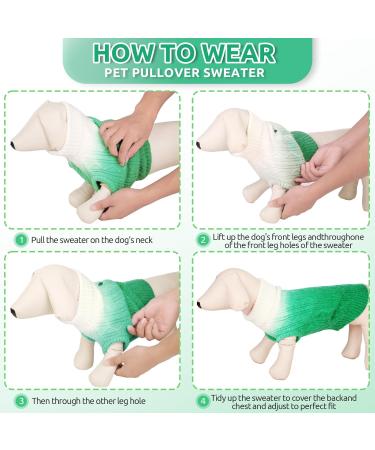 Cit toile Warm Winter Dog Sweater | Soft Knitted Turtleneck Coat for Small & Medium Pets | Color Gradient Green - L Large - Buy Online on GoSupps.com