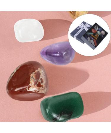 IPLUSMILE 7 Chakra Crystal Set - Polished Healing Stones & Amethyst Rods for Energy Balance | International Shipping Available - Buy Online on GoSupps.com