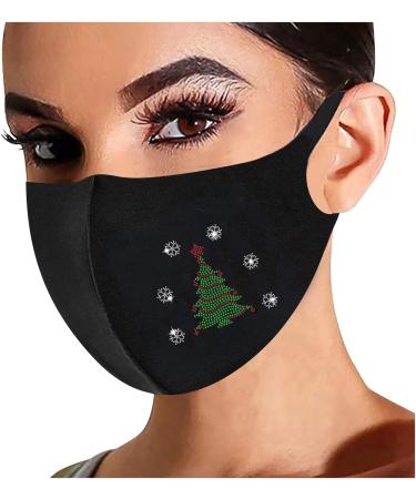 Riou 5-Piece Strass Mouth & Nose Protection - Reusable Washable Cotton Masks for Women | Breathable Glitter Motif Design - Buy Online on GoSupps.com